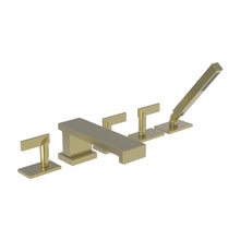 Load image into Gallery viewer, Newport Brass 3-2547 Metro Roman Tub Deck Trim With Hand Shower, Lever Handles