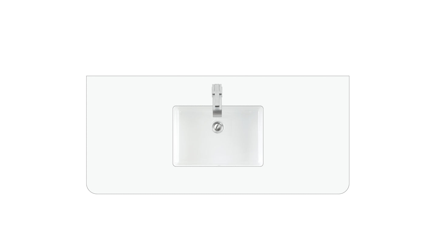 James Martin 060-S48RC-SNK 48" Single Radius Cut Top, 3 CM With Sink