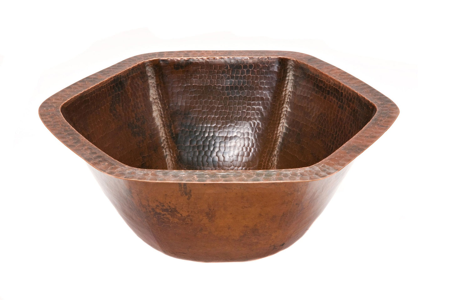 Premier Hexagon Hammered Copper Sink LH15.5DB