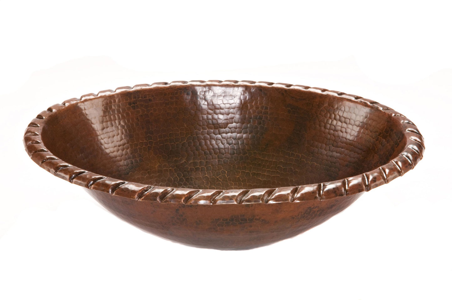 Premier Oval Rim Self Rimming Copper Sink LO19RRDB