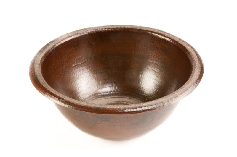 Premier Small Round Hammered Copper Sink LR14RDB