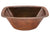 Premier Rectangle Hammered Copper Bathroom Sink  LRECDB