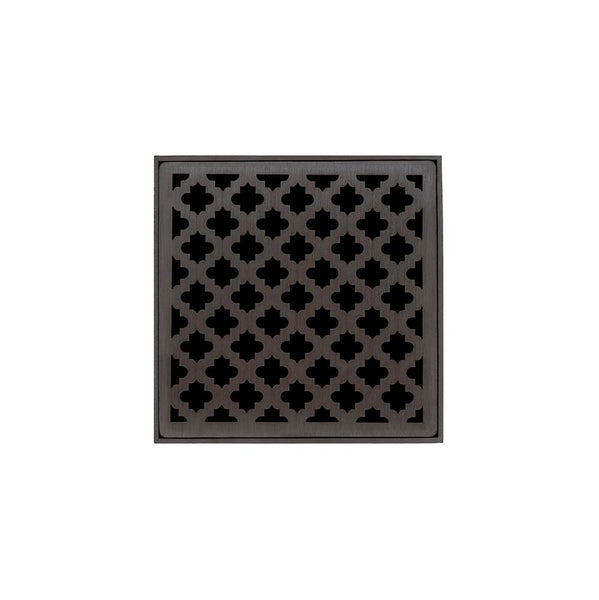 Infinity Drain MD 4-2P 4” x 4” MD 4 - Strainer - Moor Pattern & 2" Throat w/PVC Drain Body 2” Outlet