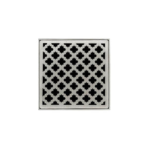 Infinity Drain MD 4-2P 4” x 4” MD 4 - Strainer - Moor Pattern & 2" Throat w/PVC Drain Body 2” Outlet