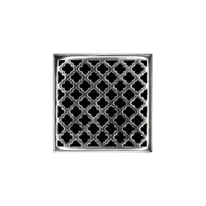Infinity Drain MD 5-2A 5” x 5” MD 5 - Strainer - Moor Pattern & 2" Throat w/ABS Drain Body 2” Outlet