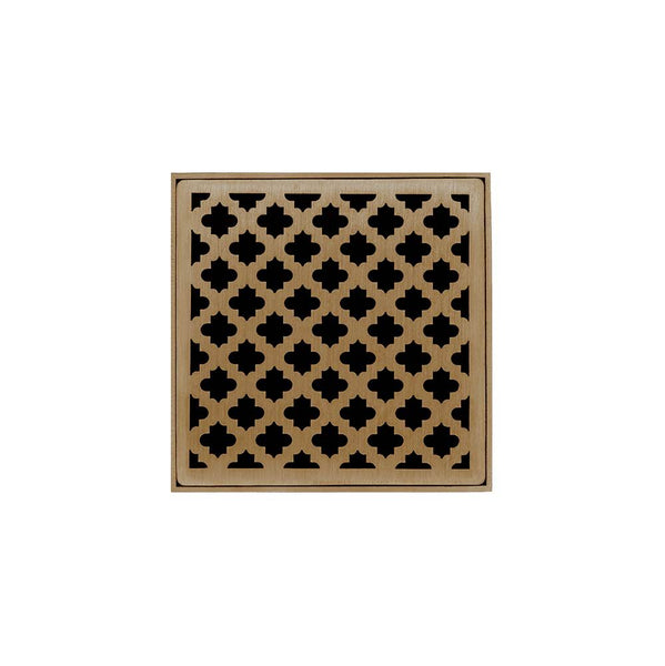 Infinity Drain MD 5-2P 5” x 5” MD 5 - Strainer - Moor Pattern & 2" Throat w/PVC Drain Body 2” Outlet