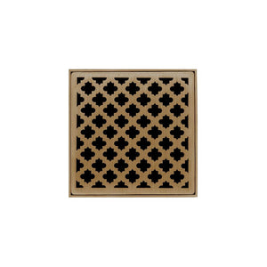 Infinity Drain MD 5-3A 5” x 5” MD 5 - Strainer - Moor Pattern & 4" Throat w/ABS Drain Body 3” Outlet
