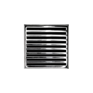 Infinity Drain ND 4-2A 4” x 4” ND 4 - Strainer - Lines Pattern & 2" Throat w/ABS Drain Body 2” Outlet