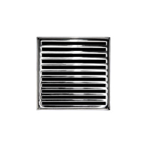 Infinity Drain ND 5-2P 5” x 5” ND 5 - Strainer - Lines Pattern & 2" Throat w/PVC Drain Body 2” Outlet