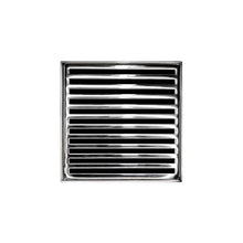 Load image into Gallery viewer, Infinity Drain ND 5-3I 5” x 5” ND 5 - Strainer - Lines Pattern &amp; 4&quot; Throat w/Cast Iron Drain Body 3” Outlet