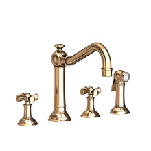 Load image into Gallery viewer, Newport Brass 2470-5432 Traditional, Cross Handle Kitchen Faucet with Side Spray
