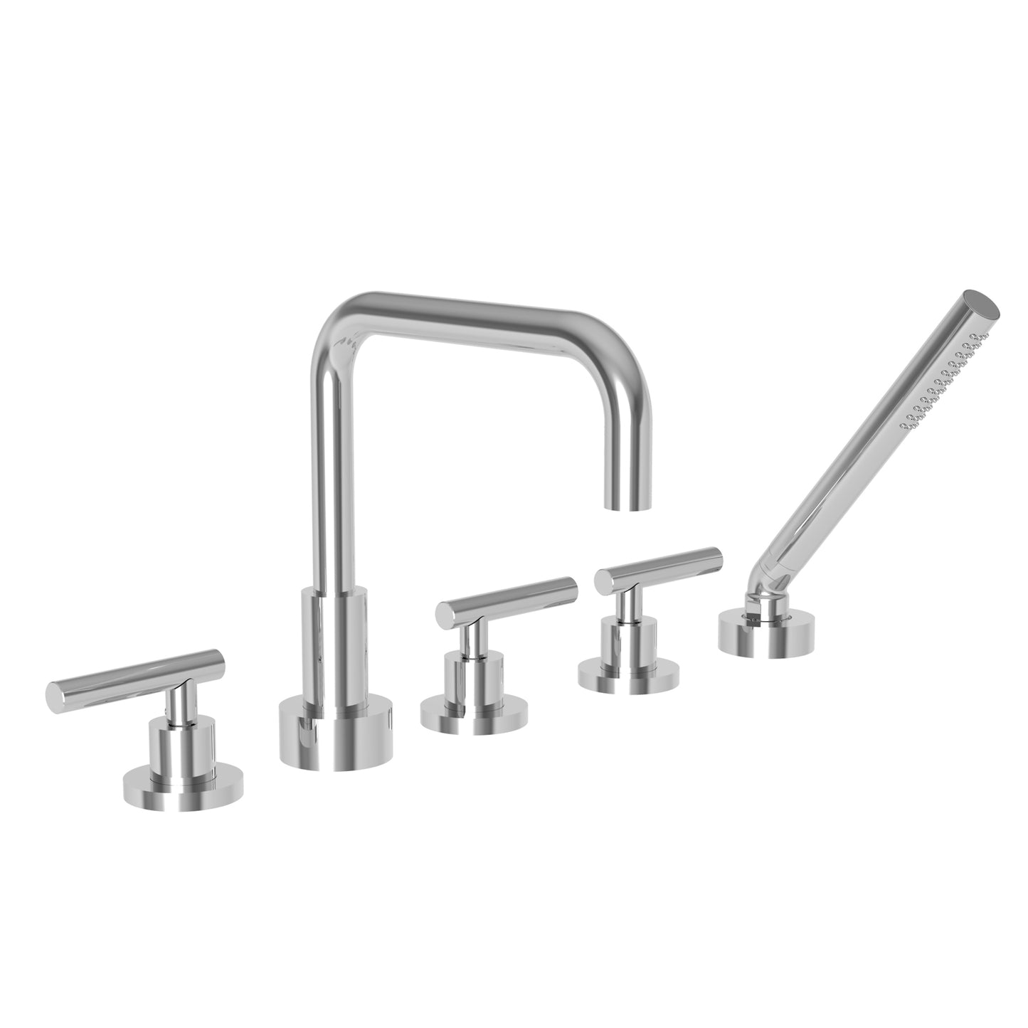 Newport Brass 3-1407L East Square Roman Tub Faucet with Hand Shower