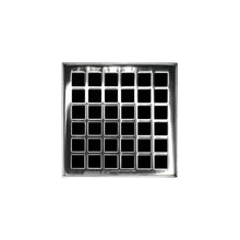 Load image into Gallery viewer, Infinity Drain QD 4-2H  4&quot; x 4&quot; QD 4 Complete Kit with Squares Pattern Decorative Plate  with Cast Iron Drain Body for Hot Mop, 2&quot; Outlet