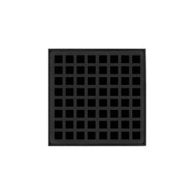 Load image into Gallery viewer, Infinity Drain QD 5-3I 5” x 5” QD 5 - Strainer - Squares Pattern &amp; 4&quot; Throat w/Cast Iron Drain Body 3” Outlet
