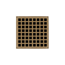 Load image into Gallery viewer, Infinity Drain QD 5-3A 5” x 5” QD 5 - Strainer - Squares Pattern &amp; 4&quot; Throat w/ABS Drain Body 3” Outlet