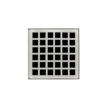 Load image into Gallery viewer, Infinity Drain QDB 4-A 4” x 4” QD 4 - Strainer - Lines Pattern &amp; 2&quot; Throat w/ABS Bonded Flange 2”, 3”, &amp; 4” Outlet