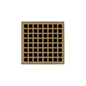 Infinity Drain QDB 5-A 5” x 5” QD 5 - Strainer - Lines Pattern & 2" Throat w/ABS Bonded Flange 2”, 3”, & 4” Outlet