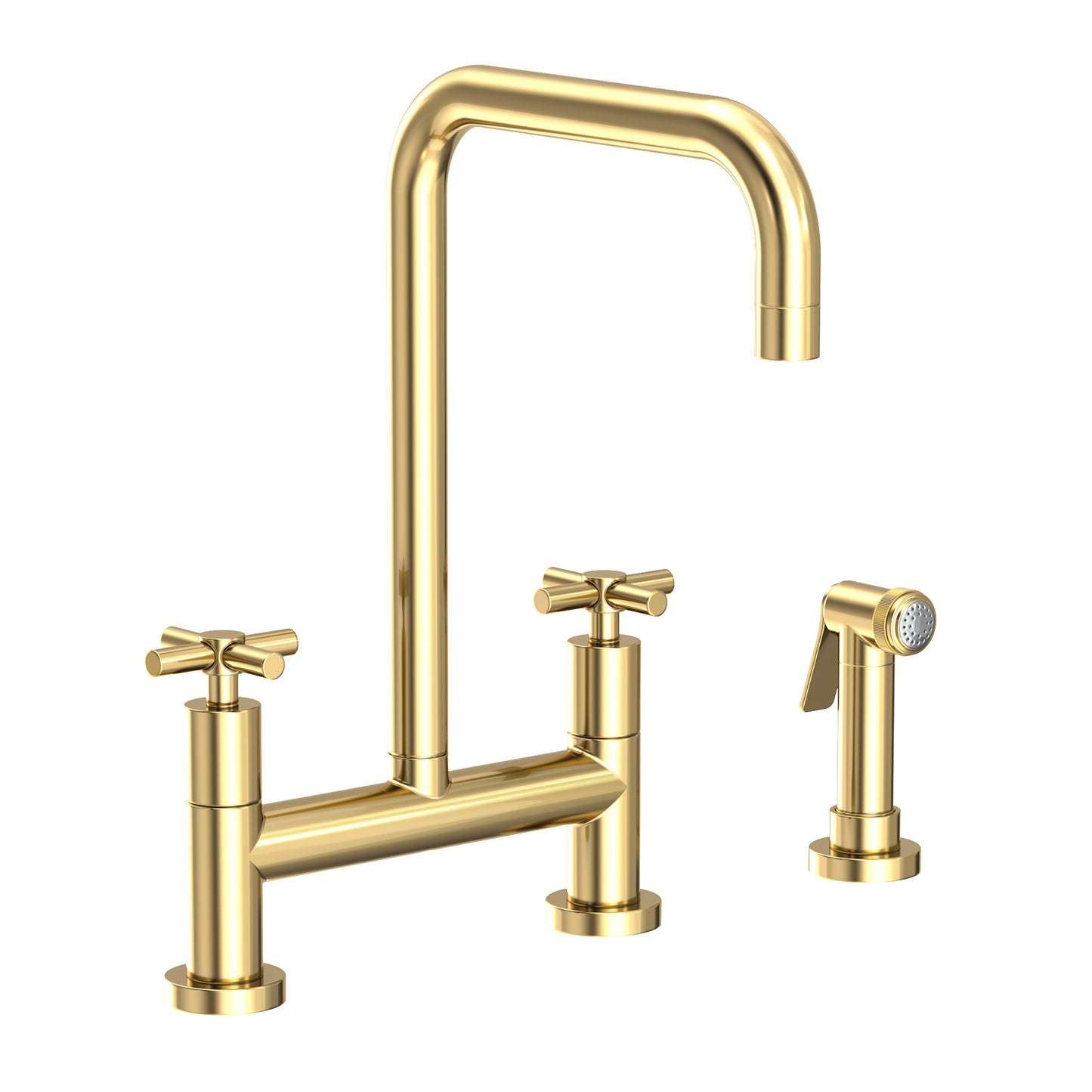 Newport Brass 1400-5412 East Square Kitchen Bridge Faucet with Side Spray - Parent