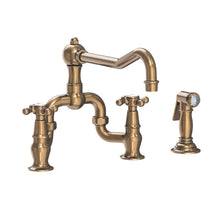 Load image into Gallery viewer, Newport Brass 9452-1 Chesterfield Kitchen Bridge Faucet With Side Spray