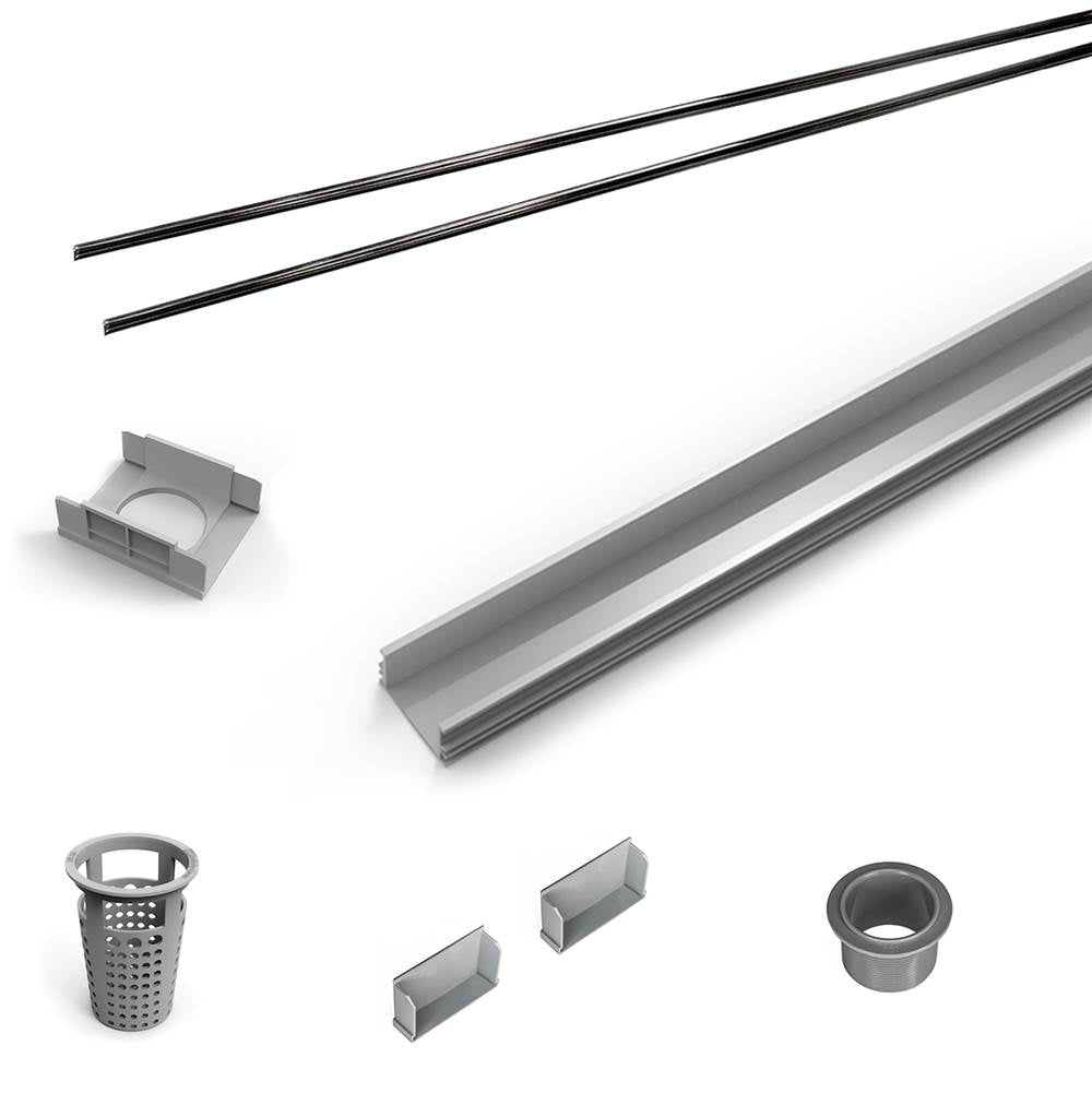 Infinity Drain RG-L 6596 96" PVC Component Only Kit for S-LAG 65, S-LT 65, and S-LTIF 65 series. - Parent