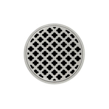 Load image into Gallery viewer, Infinity Drain RMD 5-3I 5” x 5” RMD 5 - Strainer - Moor Pattern &amp; 4&quot; Throat w/Cast Iron Drain Body 3” Outlet