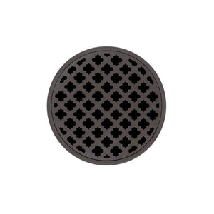 Infinity Drain RMDB 5-A 5” x 5” RMD 5 - Strainer - Moor Pattern & 2" Throat w/ABS Bonded Flange 2”, 3”, & 4” Outlet