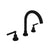 Rohl A2208LM-2 Lombardia Widespread Lavatory Faucet With C-Spout