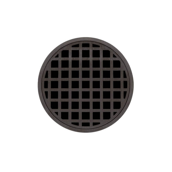 Infinity Drain RQD 5-2P 5” x 5” RQD 5 - Strainer - Squares Pattern & 2" Throat w/PVC Drain Body 2” Outlet