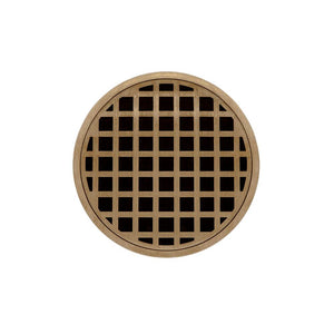Infinity Drain RQD 5-2A 5” x 5” RQD 5 - Strainer - Squares Pattern & 2" Throat w/ABS Drain Body 2” Outlet