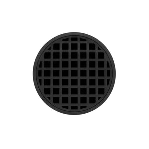 Infinity Drain RQD 5-3I 5” x 5” RQD 5 - Strainer - Squares Pattern & 4" Throat w/Cast Iron Drain Body 3” Outlet