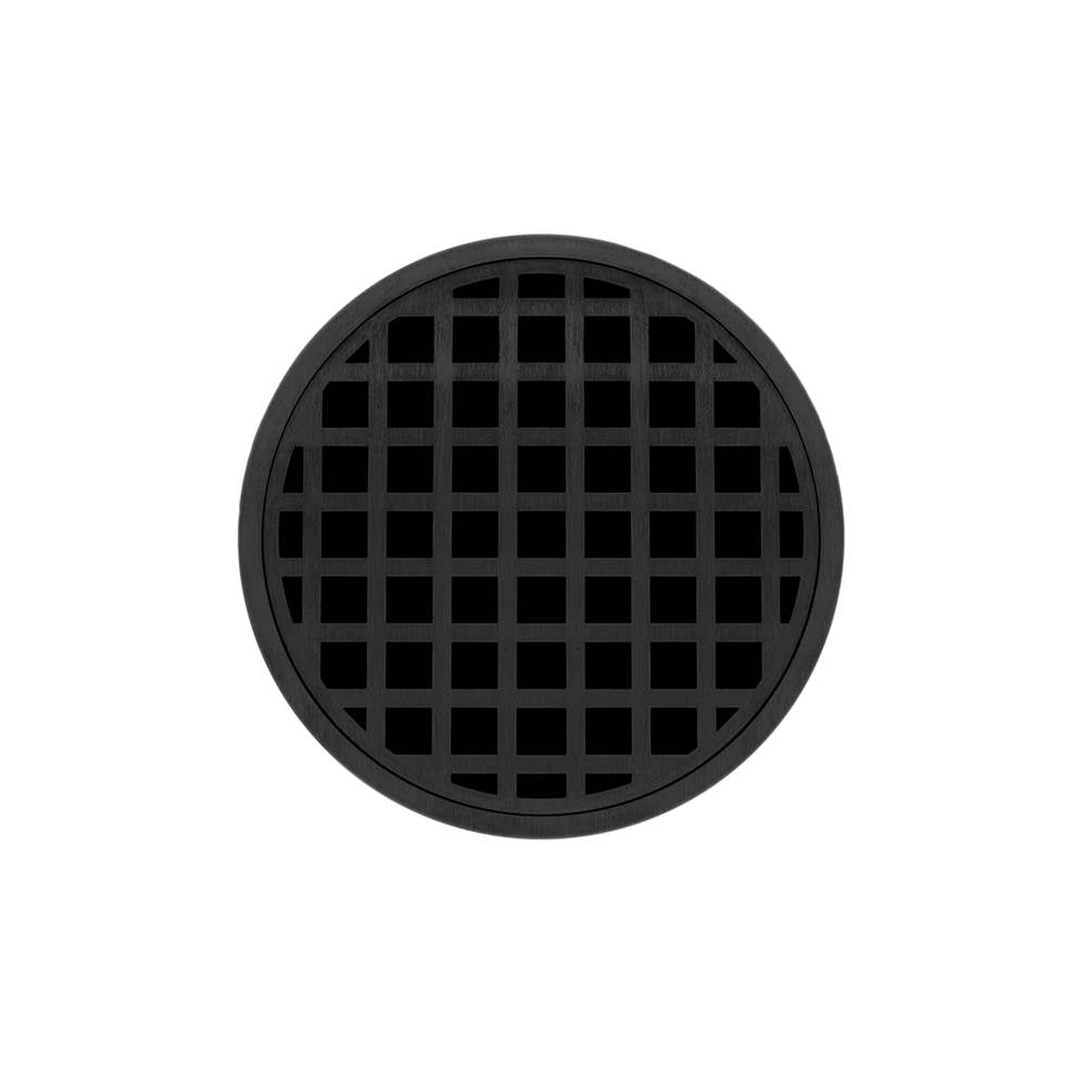 Infinity Drain RQD 5-3I 5? x 5? RQD 5 - Strainer - Squares Pattern & 4" Throat w/Cast Iron Drain Body 3? Outlet - Parent