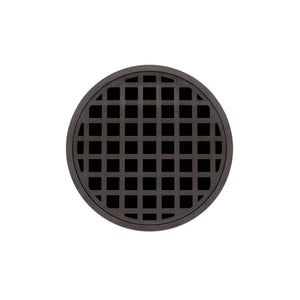 Infinity Drain RQDB 5-A 5” x 5” RQD 5 - Strainer - Squares Pattern & 2" Throat w/ABS Bonded Flange 2”, 3”, & 4” Outlet