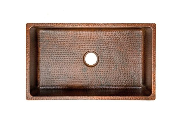 Premier 30" Copper Kitchen Dual Mount Single Basin Sink KSDB30199