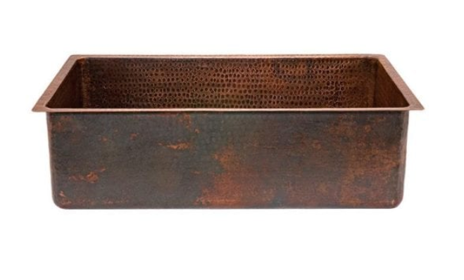 Premier 30" Copper Kitchen Dual Mount Single Basin Sink KSDB30199