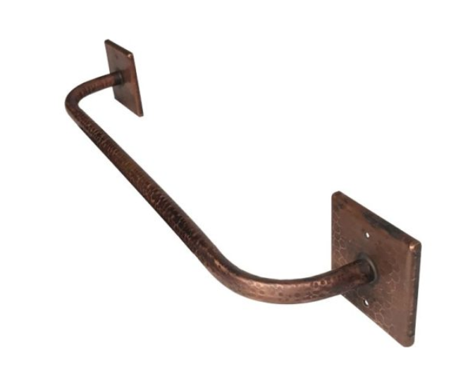 Premier Copper 18" Hand Hammered Copper Towel Bar