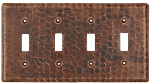 Premier Copper Switchplate Quadruple Toggle Switch ST4