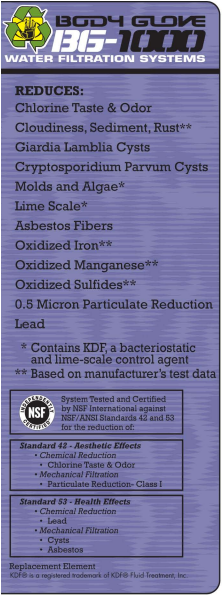 Water Inc WI-BG1000C Replacement Water Filter Cartridge