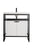 James Martin C105V31.5MBKSCGWWG Boston 31.5" Single Console Vanity Glossy White Storage With Top