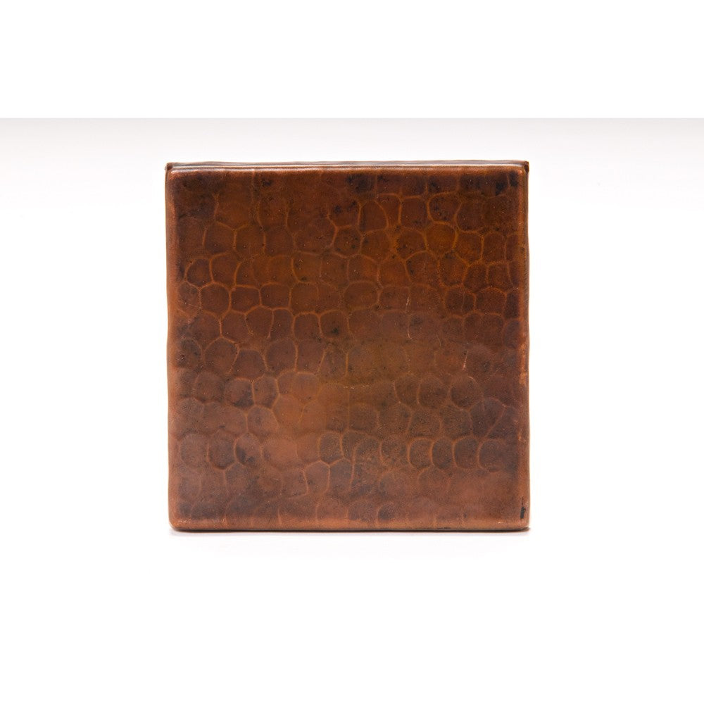 Premier 4" x 4" Copper Hammered Tile T4DBH