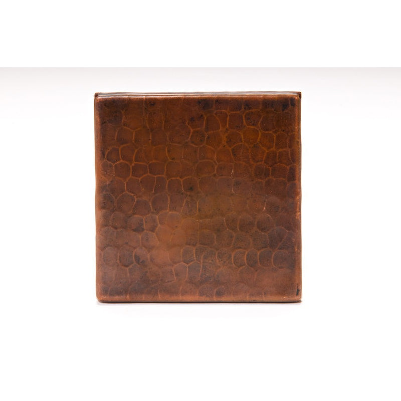 Premier 4" x 4" Copper Hammered Tile T4DBH