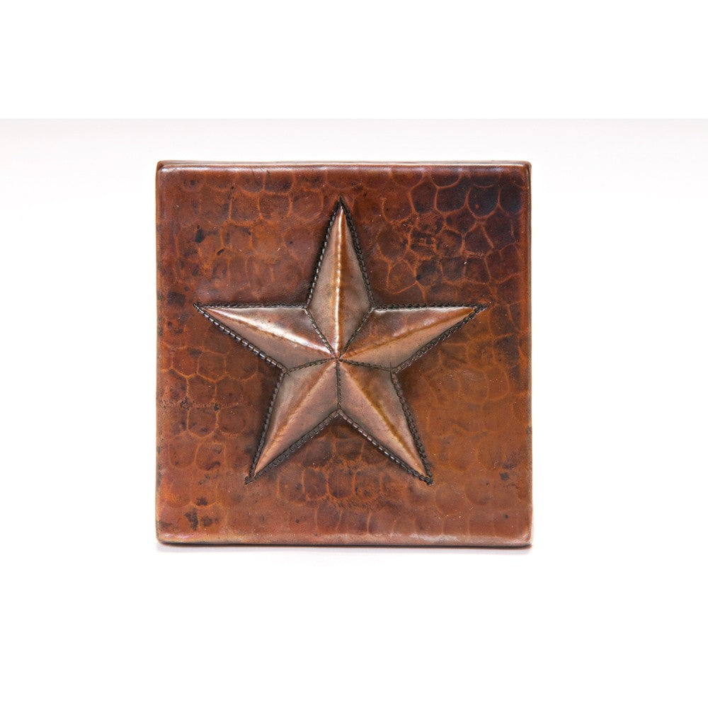 Premier 4" x 4" Copper Star Tile T4DBS