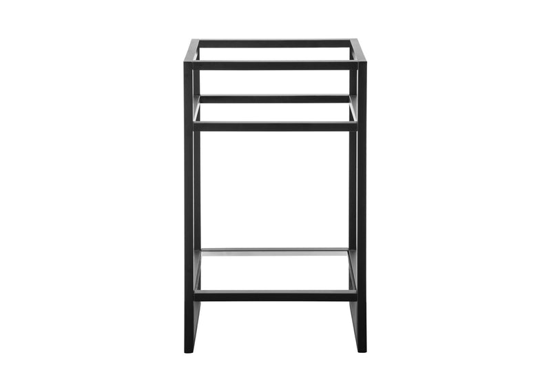 James Martin C105V20MBKSCGWWG Boston 20" Single Console Vanity Matte Black With Glossy White Storage With Top - Parent