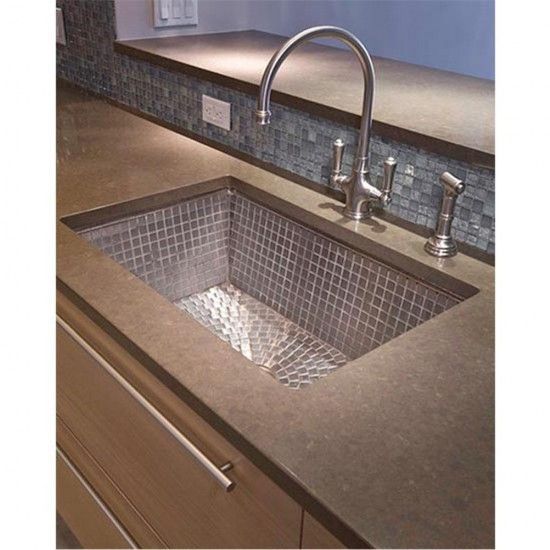 Linkasink V031 Drop-In Kitchen Sink Satin Nickel W/ Stainless Steel Mosaic Tile Interior - Parent