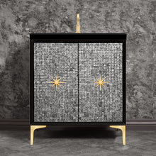 Load image into Gallery viewer, Linkasink VAN30B-028PB Mother Of Pearl With Star Hardware 30 Wide Vanity, 30 X 22 X 33.5 (Without Vanity Top)