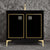 Linkasink VAN36B-023SB Linea With 3 Artisan Glass Prism Hardware 36 Wide Vanity, 36 X 22 X 33.5 (Without Vanity Top)