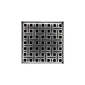 Infinity Drain VD 5-3A 5” x 5” VD 5 - Strainer - Weave Pattern & 4" Throat w/ABS Drain Body 3” Outlet