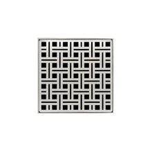 Load image into Gallery viewer, Infinity Drain VD 5-3I 5” x 5” VD 5 - Strainer - Weave Pattern &amp; 4&quot; Throat w/Cast Iron Drain Body 3” Outlet