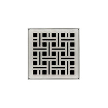 Load image into Gallery viewer, Infinity Drain VDB 4-P 4” x 4” VD 4 - Strainer - Lines Pattern &amp; 2&quot; Throat w/PVC Bonded Flange 2”, 3”, &amp; 4” Outlet