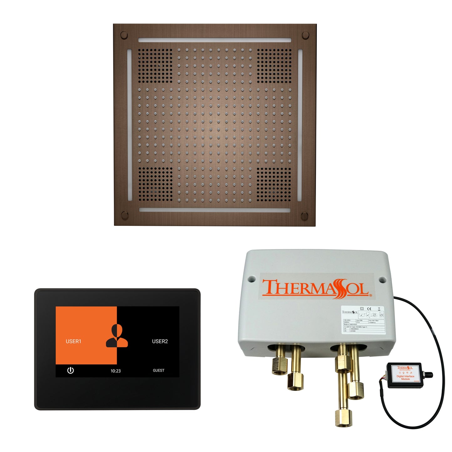 Thermasol WHSP7S - The Wellness Hydrovive Shower Package with 7" ThermaTouch Square
