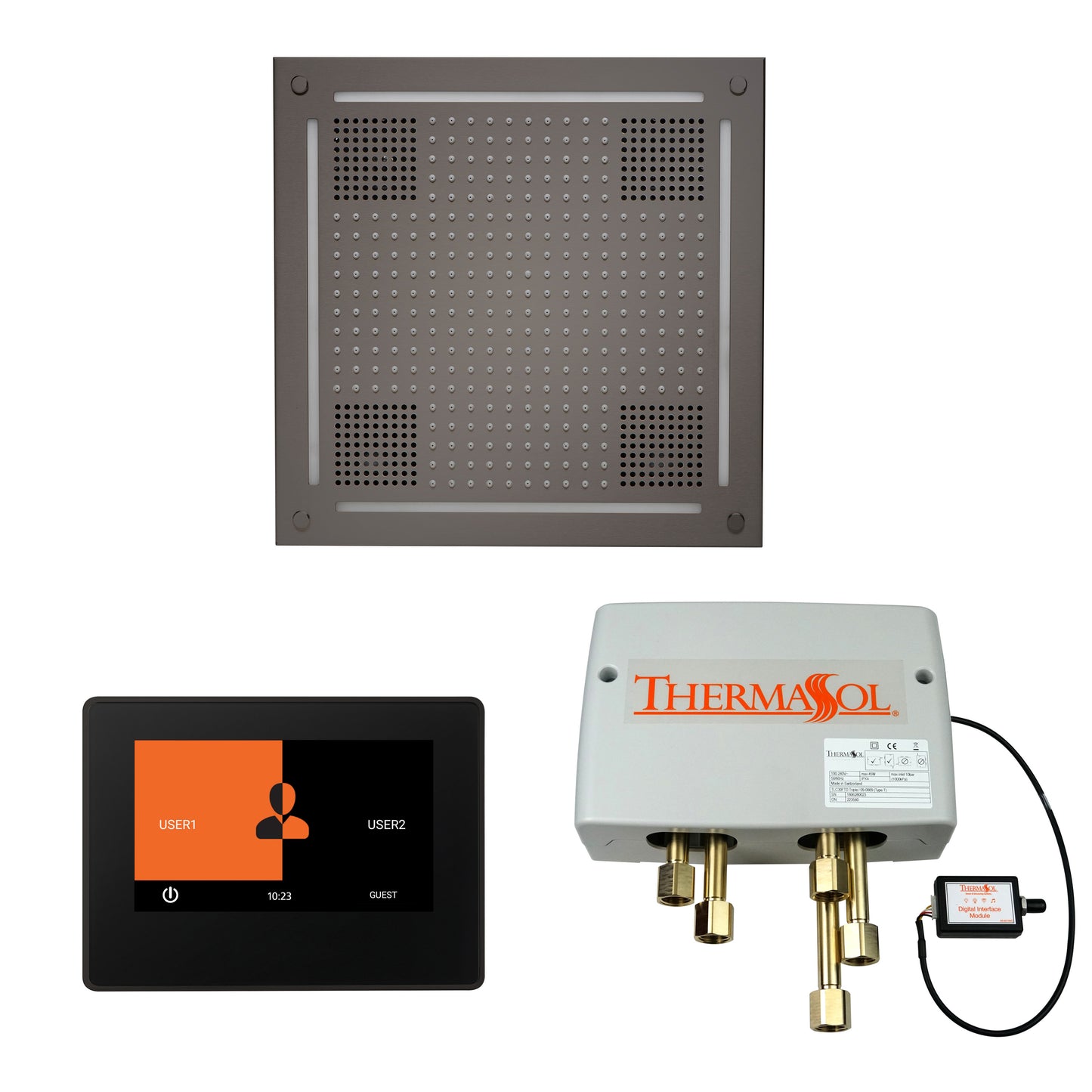 Thermasol WHSP7S - The Wellness Hydrovive Shower Package with 7" ThermaTouch Square
